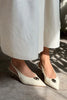 Cartella Beige Patterned Matt Accessory Detailed Women's High Heel Shoes
