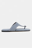 ALMIRA BABY BLUE SUEDE LEATHER WOMEN’S FLAT TOE-POST SLIPPERS