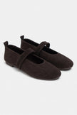 Tectum – Bitter Brown Suede Genuine Leather Ballet Flats