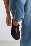 AREM Brown Genuine Suede Leather Bow Detail Flat Women’s Slippers