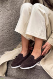 Aspire – Brown Genuine Suede Leather Ballet Flats