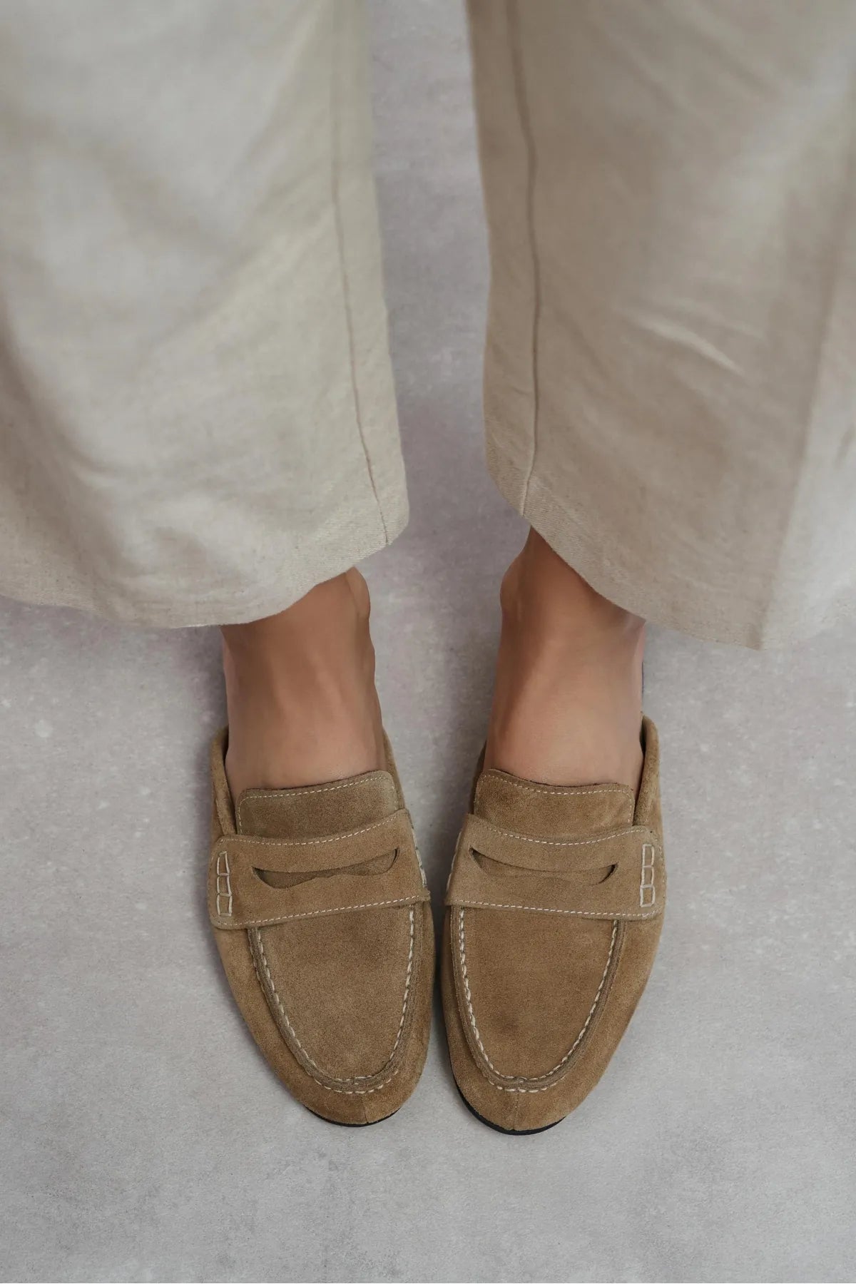 HARVEY Rome Beige Suede Women’s Loafer Mule Flats | FOOTWEAR | Slipper | Lebbse HARVEY Rome Beige Suede Women’s Loafer Mule Flats | FOOTWEAR | Slipper | Lebbse