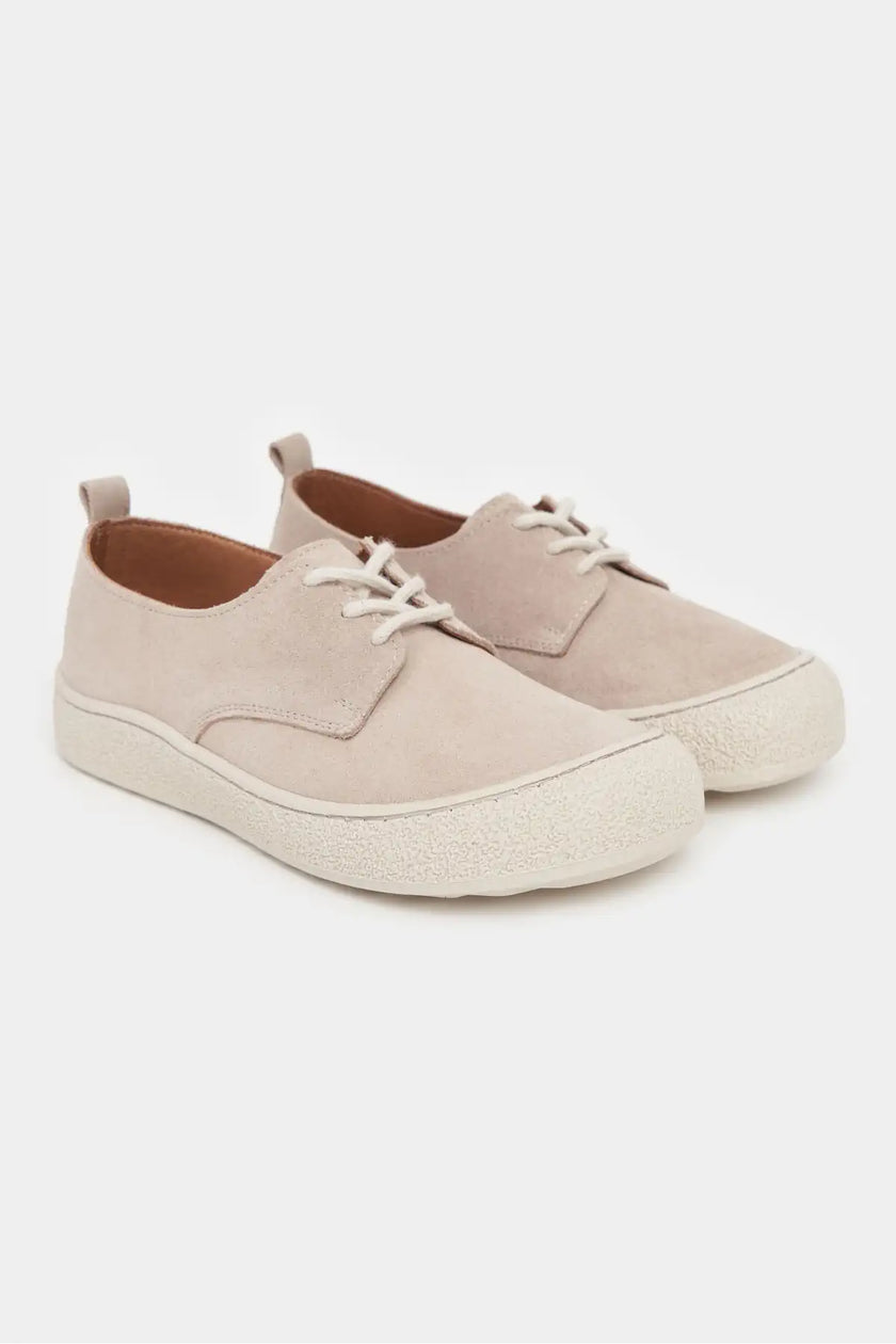 SPACE TEN GENUINE SUEDE LACE-UP CASUAL SNEAKER WOMEN'S SHOES