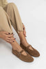 MERA TABA SUEDE BUCKLE DETAIL BUCKLE DETAIL FLAT SOLE WOMEN'S BALLERINA - PRE ORDER