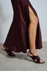 ZOYA Coffee Velvet Cross Strap Women’s Thin Heel Sandals