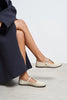 Mabel Beige Genuine Suede Leather Buckle Detail Flat Women's Ballet Flats
