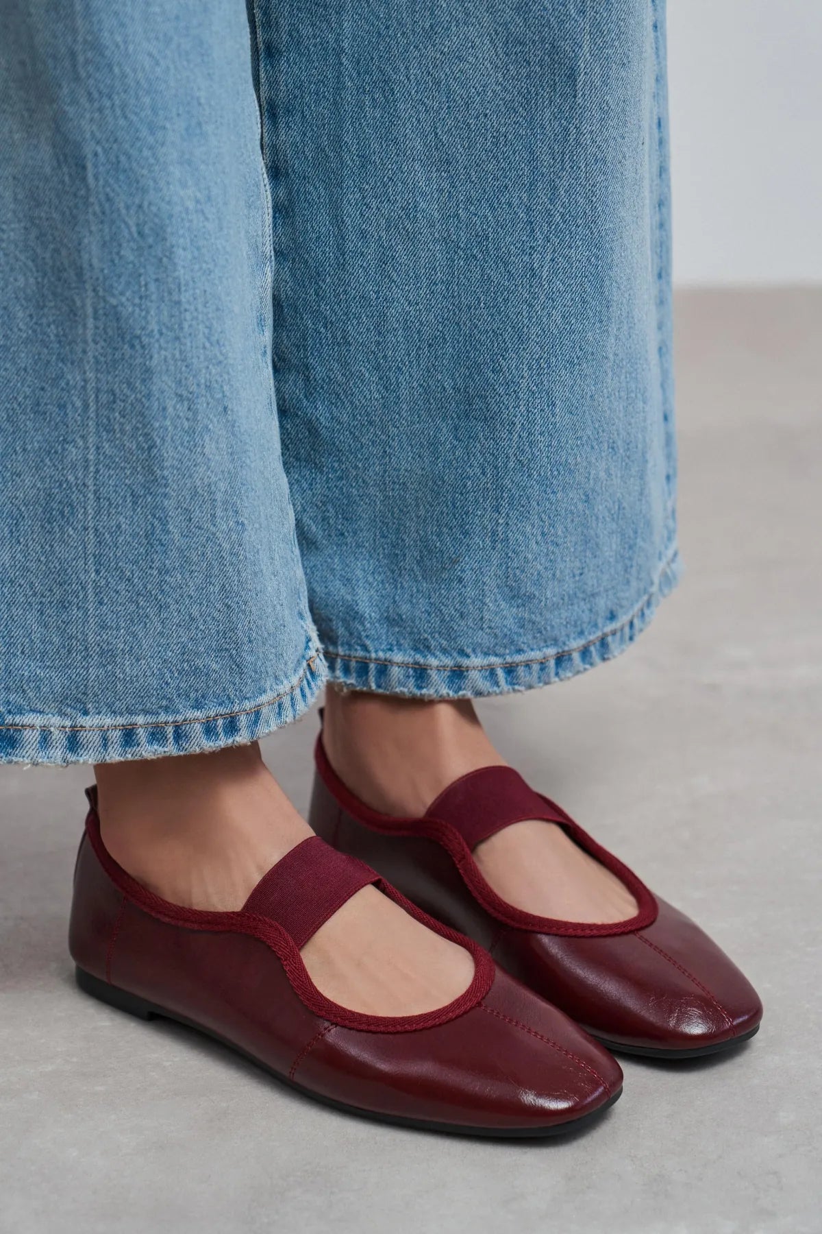 MORTY Burgundy Rustic Patterned Women’s Daily Ballet Flats with Strap Detail | Ballet Flats | FOOTWEAR | Lebbse MORTY Burgundy Rustic Patterned Women’s Daily Ballet Flats with Strap Detail | Ballet Flats | FOOTWEAR | Lebbse