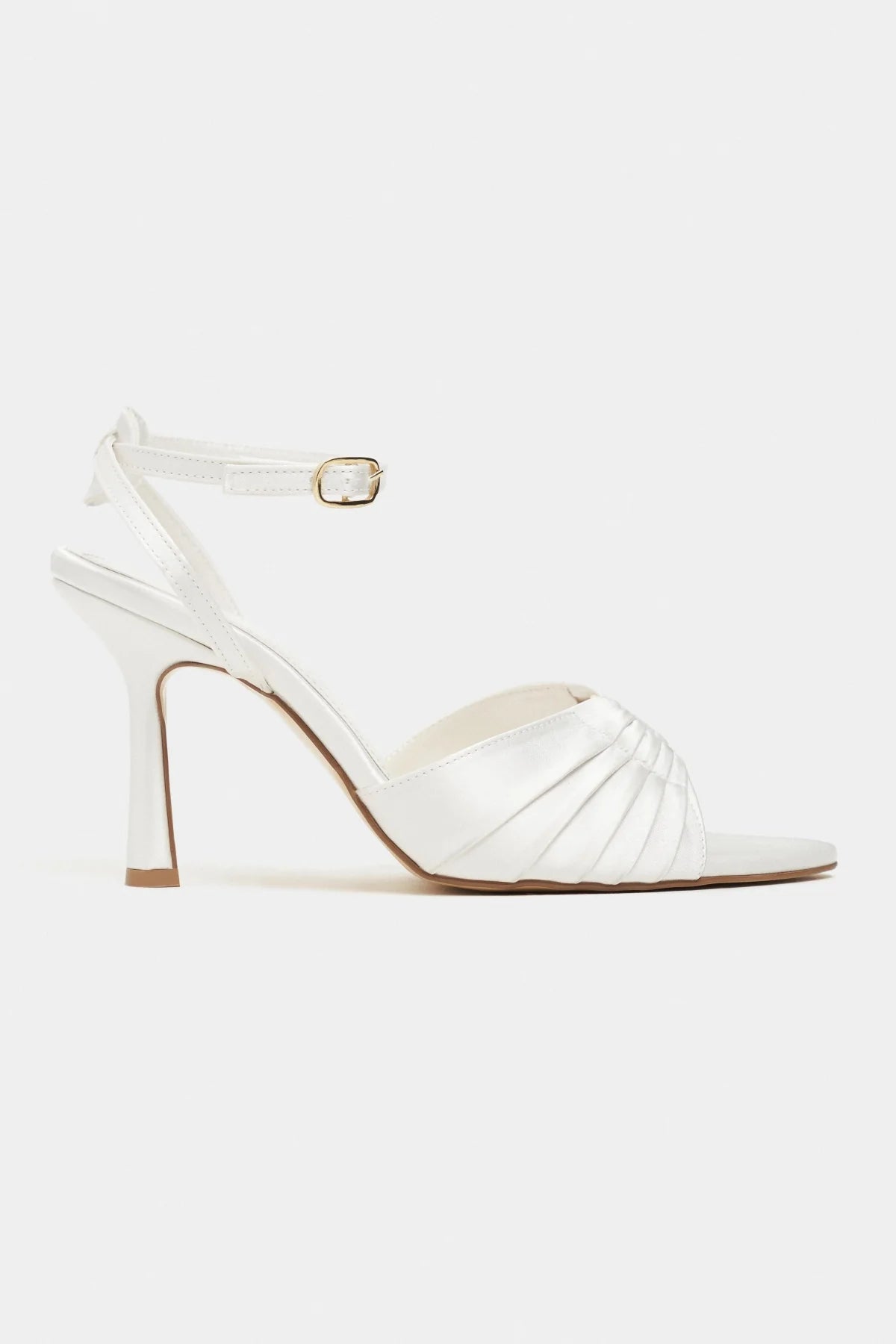 RAVEN Pearl Satin Ankle Strap Women’s Thin Heel Shoes