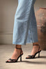 Mery Pearl Matte Ankle-Tie Women's Heeled Sandals