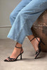 Mery Pearl Matte Ankle-Tie Women's Heeled Sandals