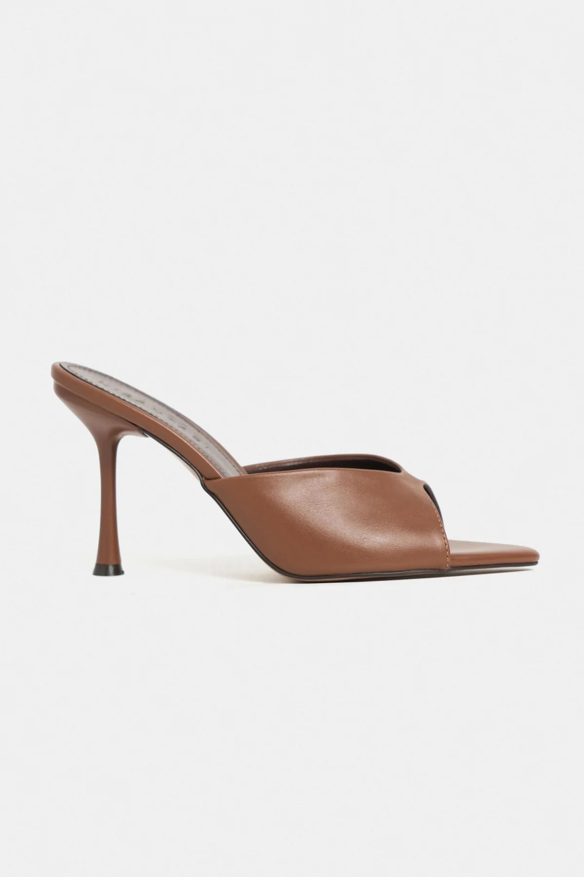 RODI Tan Matte Pointed-Toe Women's Heeled Slippers