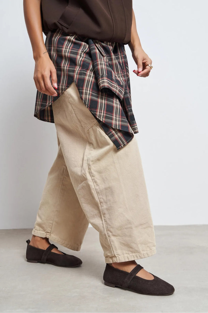 Tectum – Bitter Brown Suede Genuine Leather Ballet Flats