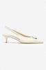 Cartella Beige Patterned Matt Accessory Detailed Women's High Heel Shoes