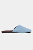 MODI BABY BLUE SUEDE LEATHER WOMEN’S CLOSED SLIPPERS