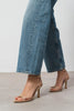 TAJ Ten Matte Buckle Detail Ankle Strap Heeled Sandals