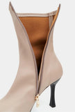 PALMA Nude Matte Stretch Pointed-Toe Ankle Boots – 8 cm Stiletto Heel