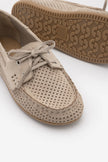 MATRIN Beige Suede Genuine Leather Women’s Loafer