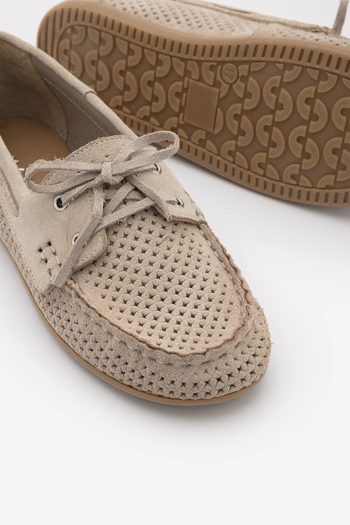 MATRIN Beige Suede Genuine Leather Women’s Loafer