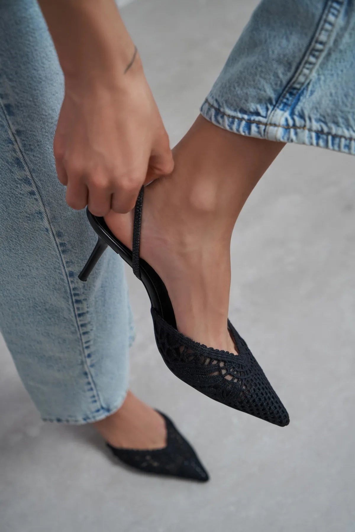 NORELY Black Knit Mesh Embroidered Slingback Women’s Heels | FOOTWEAR | Heels | Lebbse NORELY Black Knit Mesh Embroidered Slingback Women’s Heels | FOOTWEAR | Heels | Lebbse