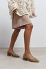 Esther – Rome Beige Suede Genuine Leather Ballet Flats