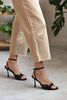 CHARMS Black Patent Ankle-Strap Detail Women’s Slim High-Heel Shoes