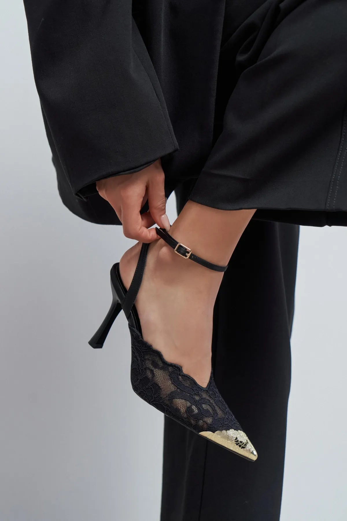 HANNAH Black Lace Embroidered Detail Back Strap Women’s Heels | FOOTWEAR | Heels | Lebbse HANNAH Black Lace Embroidered Detail Back Strap Women’s Heels | FOOTWEAR | Heels | Lebbse
