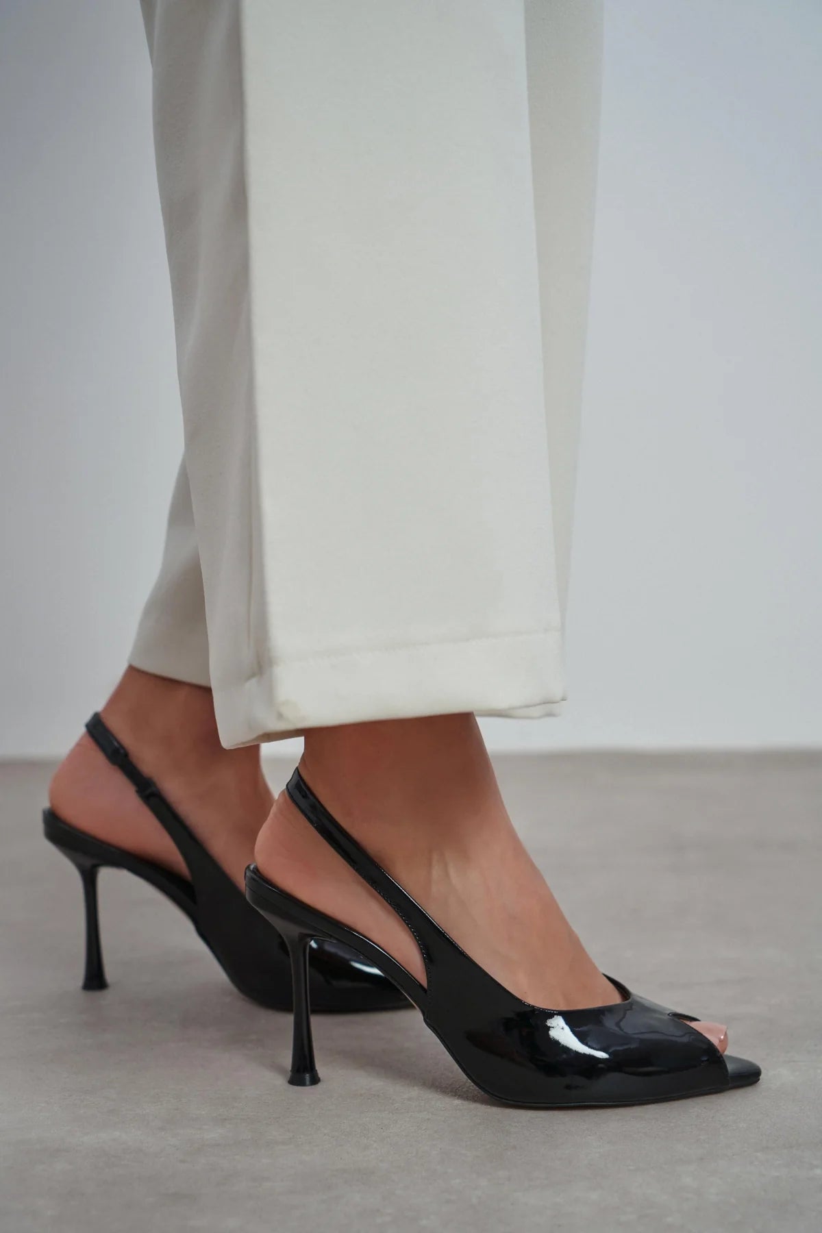 BETTY Black Patent Open-Toe Women’s Heels | FOOTWEAR | Heels | Lebbse BETTY Black Patent Open-Toe Women’s Heels | FOOTWEAR | Heels | Lebbse