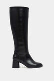 CHRISTA BLACK RASHEL RUSTIC PATTERNED BLUT-TOE WOMEN'S HIGH-HEEL BOOTS