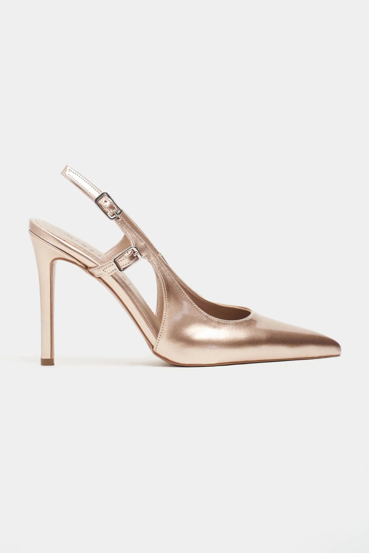 LADONIA Gold Patent Buckle Detail Open Back Women’s Heels | FOOTWEAR | Heels | Lebbse LADONIA Gold Patent Buckle Detail Open Back Women’s Heels | FOOTWEAR | Heels | Lebbse
