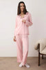 Pink Plain Shally Woven Pajama Set
