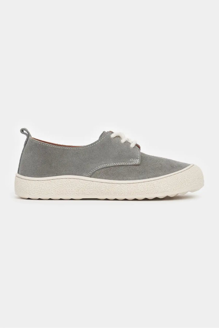SPACE GREY LACE-UP CASUAL SNEAKER WOMEN'S SHOES