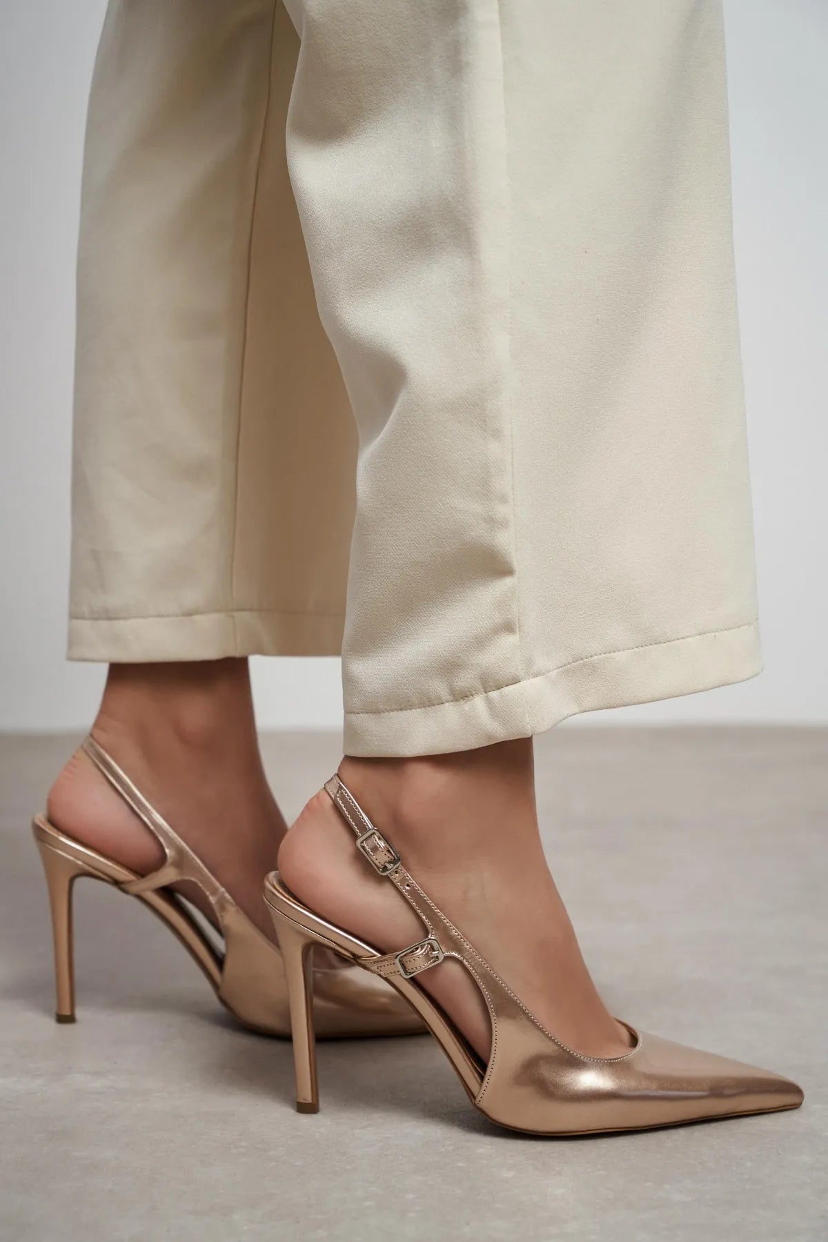 LADONIA Gold Patent Buckle Detail Open Back Women’s Heels | FOOTWEAR | Heels | Lebbse LADONIA Gold Patent Buckle Detail Open Back Women’s Heels | FOOTWEAR | Heels | Lebbse