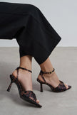 RAVEN Leo Satin Ankle Strap Women’s Thin Heel Shoes