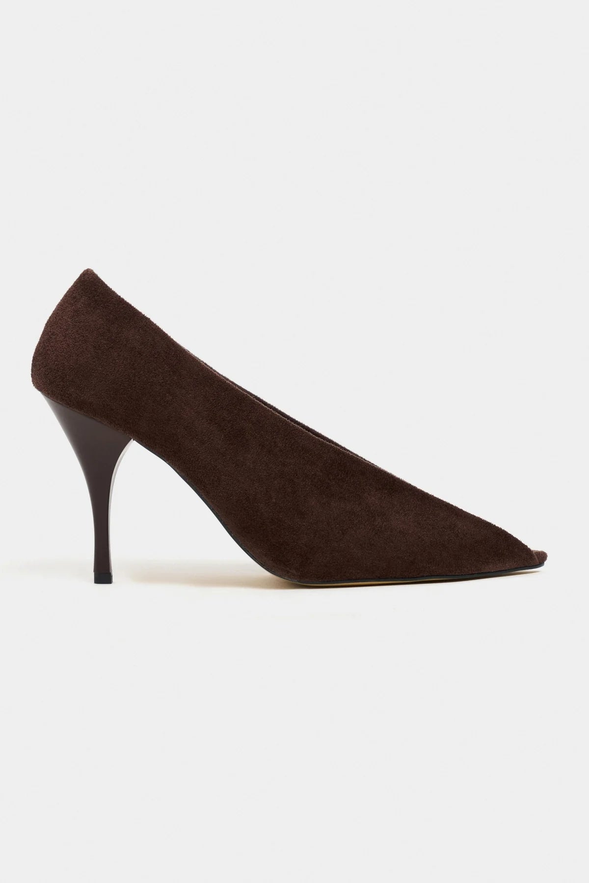 PO Coffee Suede Transparent Detail Pointed Toe Women’s Heels | FOOTWEAR | Heels | Lebbse PO Coffee Suede Transparent Detail Pointed Toe Women’s Heels | FOOTWEAR | Heels | Lebbse