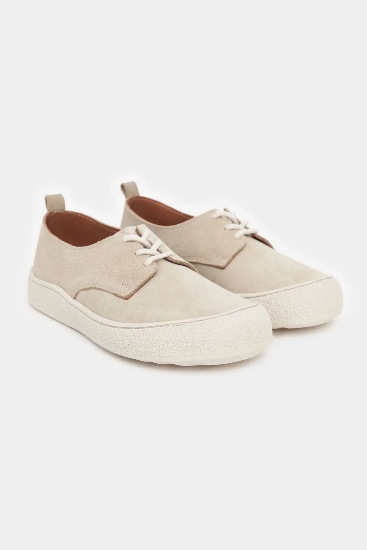 SPACE BEIGE LACE-UP CASUAL SNEAKER WOMEN'S SHOES