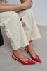 ALVERA Red Rustic Accessory Detail Pointed Toe Women’s Heel Shoes