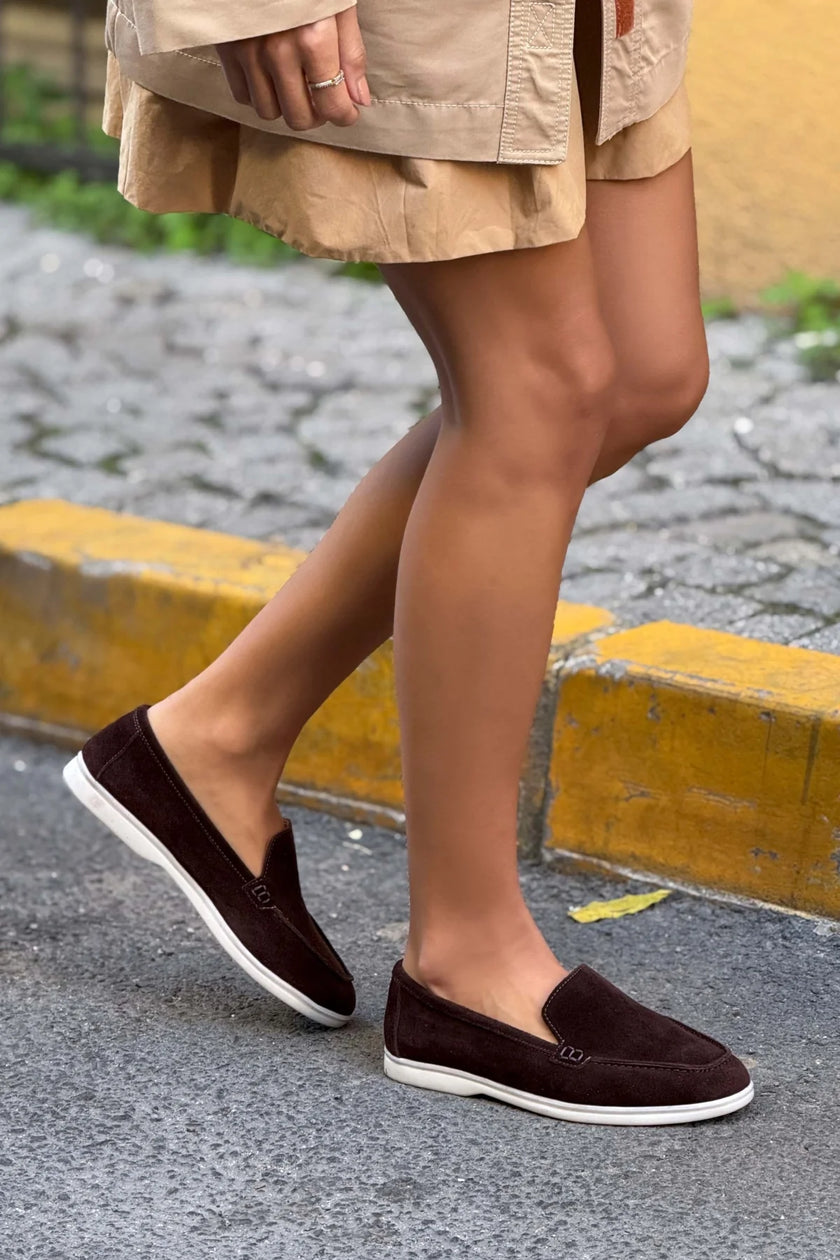 VAYNE BROWN FLAT SOLE WOMEN'S BALLERINA