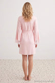 Powder Pink 2-Piece Viscose Knit Robe & Nightdress Set