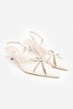 Sebastian Beige Patterned Matte Ankle Elastic Detail Women's High Heel Shoes
