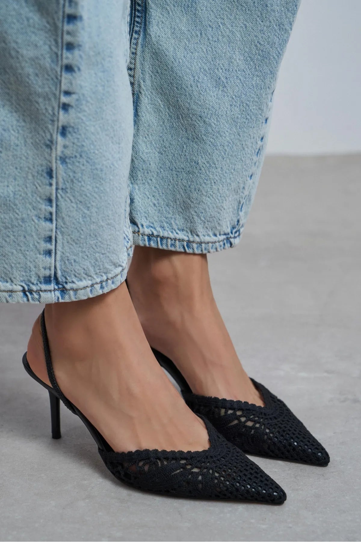 NORELY Black Knit Mesh Embroidered Slingback Women’s Heels | FOOTWEAR | Heels | Lebbse NORELY Black Knit Mesh Embroidered Slingback Women’s Heels | FOOTWEAR | Heels | Lebbse