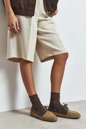 Arven – Rome Beige Suede Genuine Leather Loafers