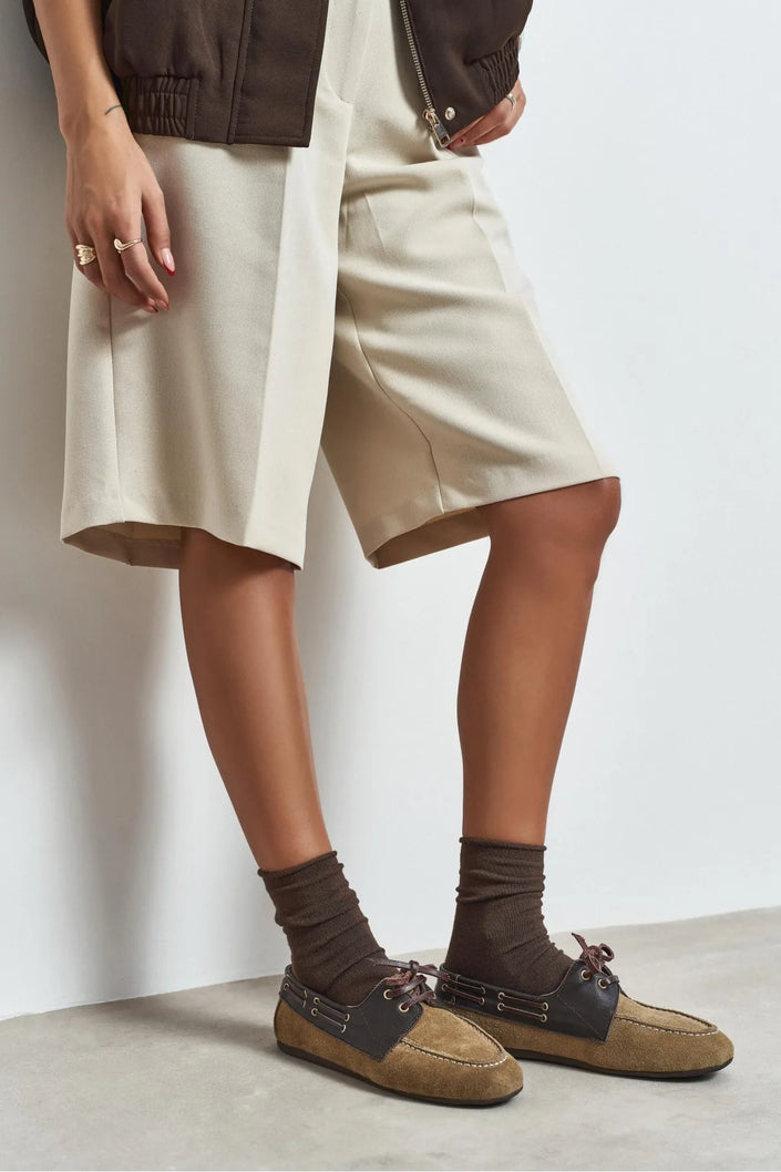 Arven – Rome Beige Suede Genuine Leather Loafers