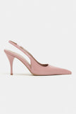 MEHRU Dusty Rose Patent Buckle Detail Pointed Toe Women’s Heels