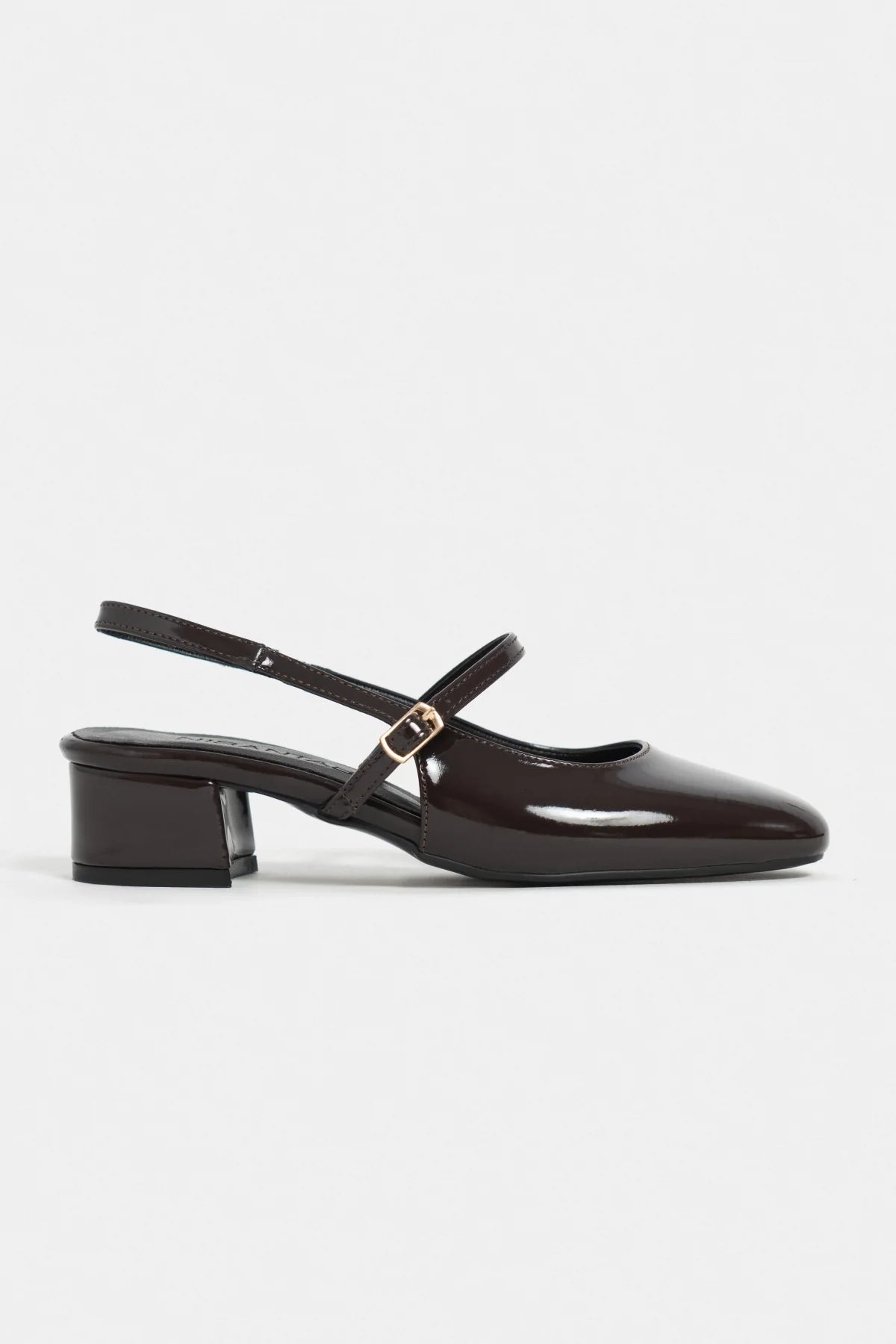 TEDY Coffee Patent Square Toe Buckle Detail Slingback Women’s Low Heel Flats | Ballet Flats | FOOTWEAR | Lebbse TEDY Coffee Patent Square Toe Buckle Detail Slingback Women’s Low Heel Flats | Ballet Flats | FOOTWEAR | Lebbse