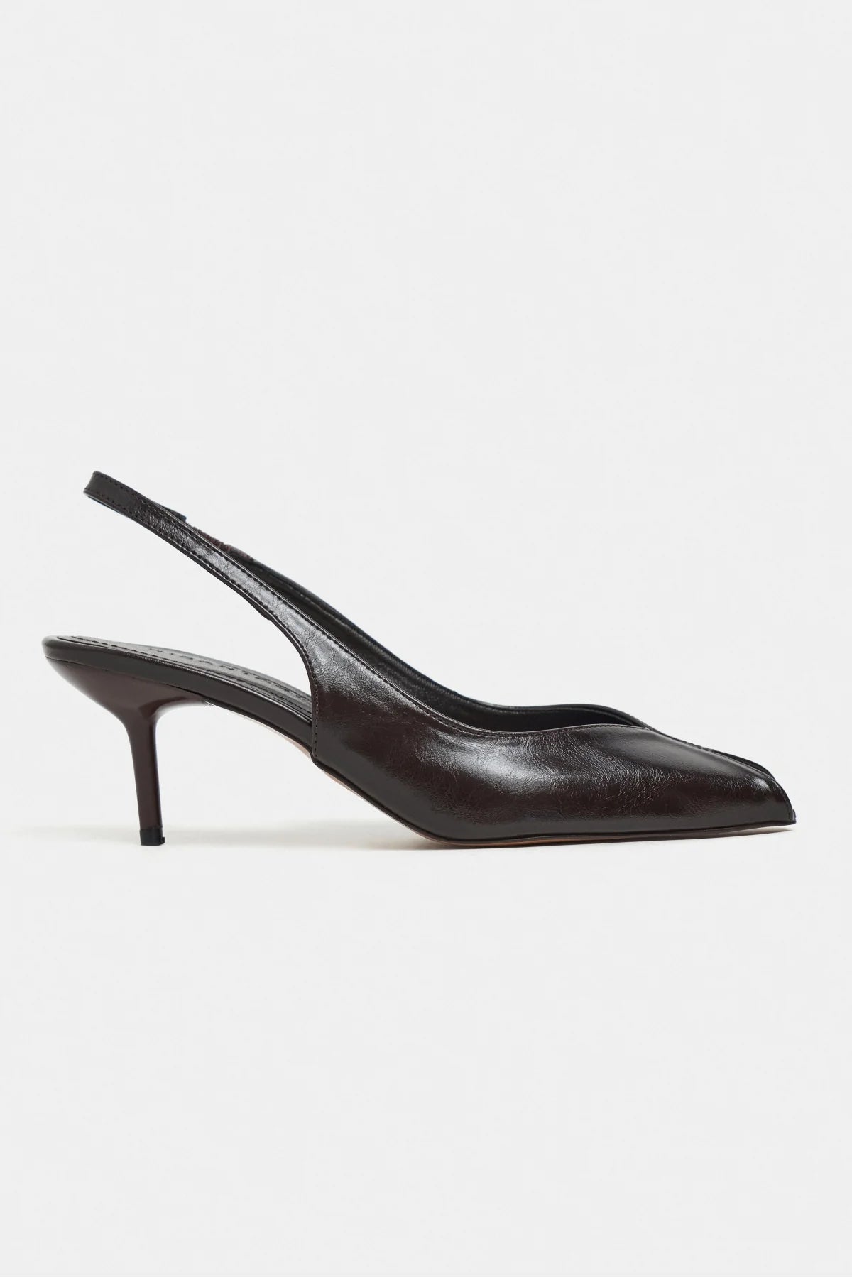 ADEN Coffee Rustic Pattern Open Toe Pointed Women’s Heels