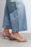 PROMISE Nude Rustic Pointed Toe Women’s Heeled Mules