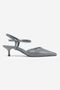 Agatha Grey Wrinkled Matte Pointed Toe Ankle-Tie Women's High Heel Shoes
