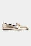 RORY Gold Patterned Buckle Detail Women’s Loafer Shoes