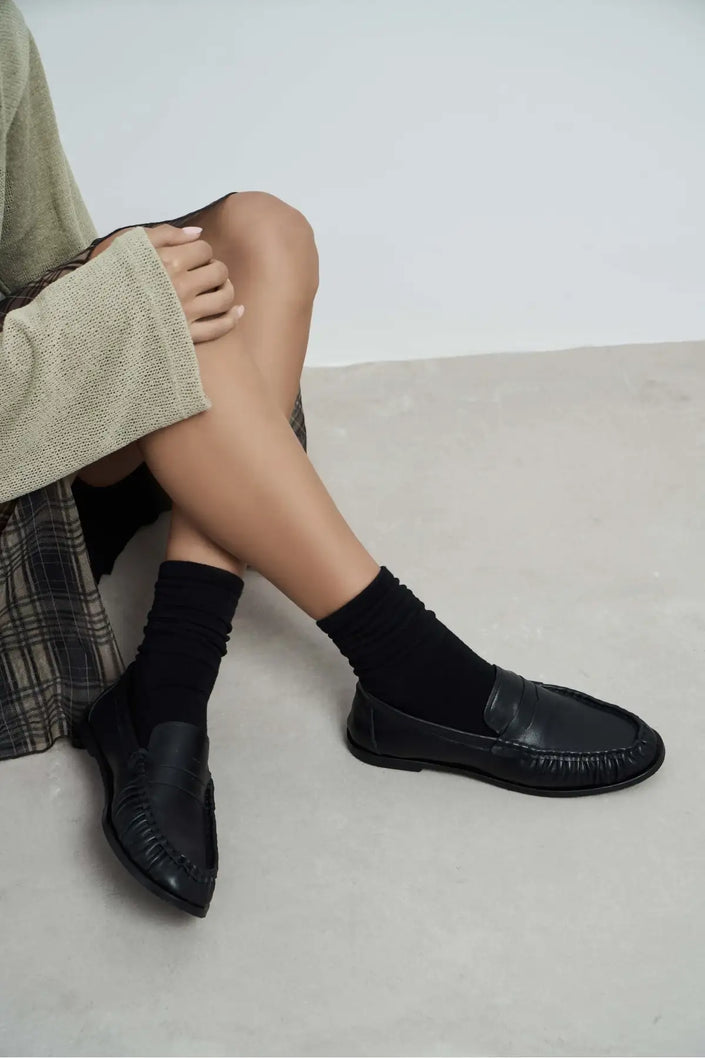 ELİSHA BLACK FLAT-SOLE WOMEN'S LOAFER