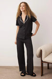 Karyoka Stitched Shirt Collar Knitted Pajama Set